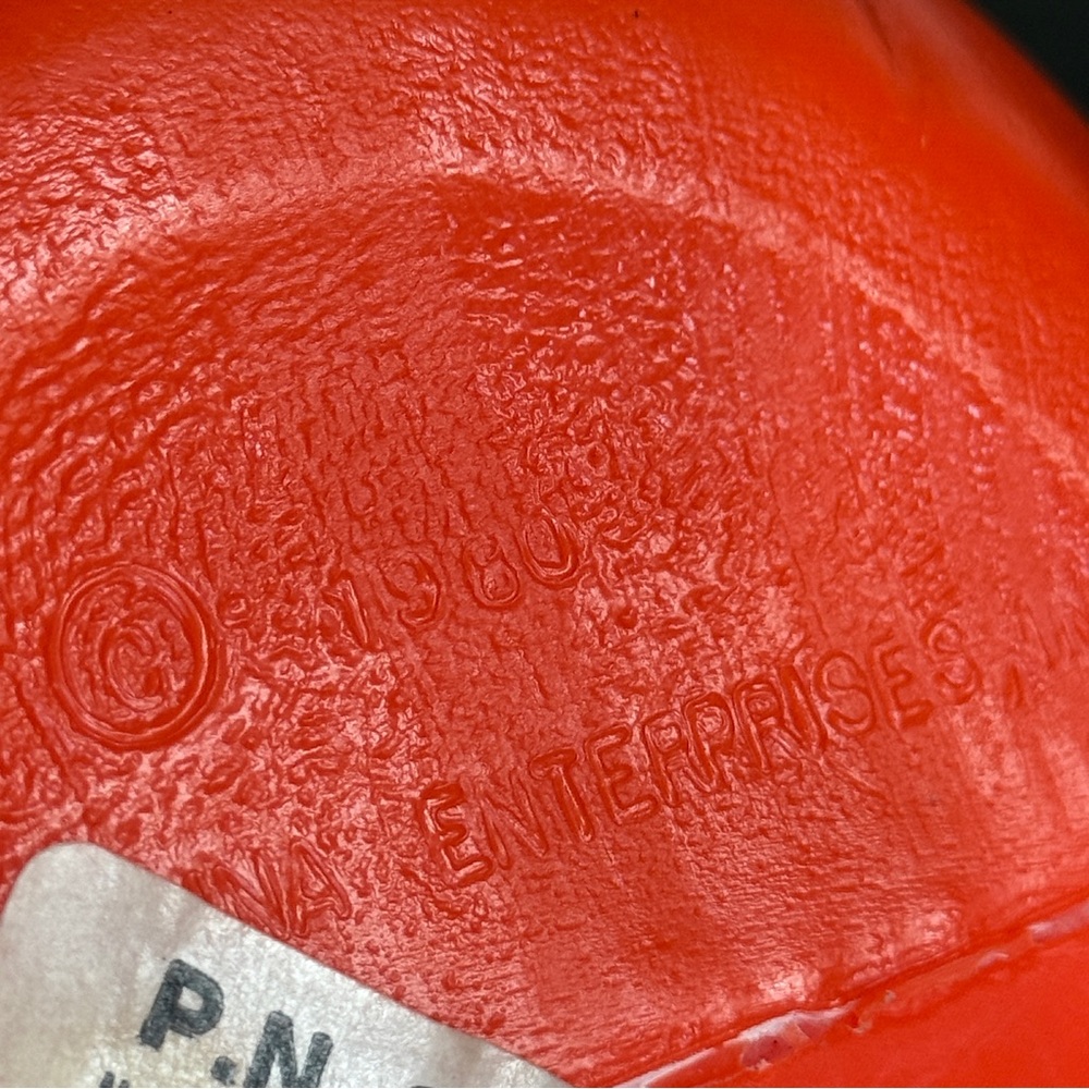 Vtg 1980 Empire Carolina Pumpkin Jack-O-Lantern 8" Blow Mold Candy Pail Bucket - Picture 7 of 10